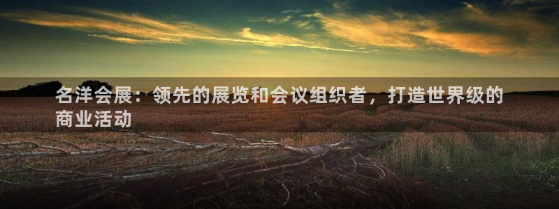 果博平台真实吗知乎：名洋会展：领先的展览