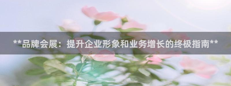 果博注册平台怎么注册的：**品牌会展：提升企业形象和业务增长的终极指南**